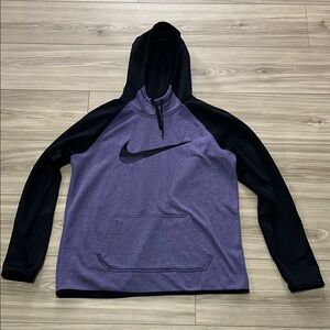 Nike Black and Purple Pullover Hoodie